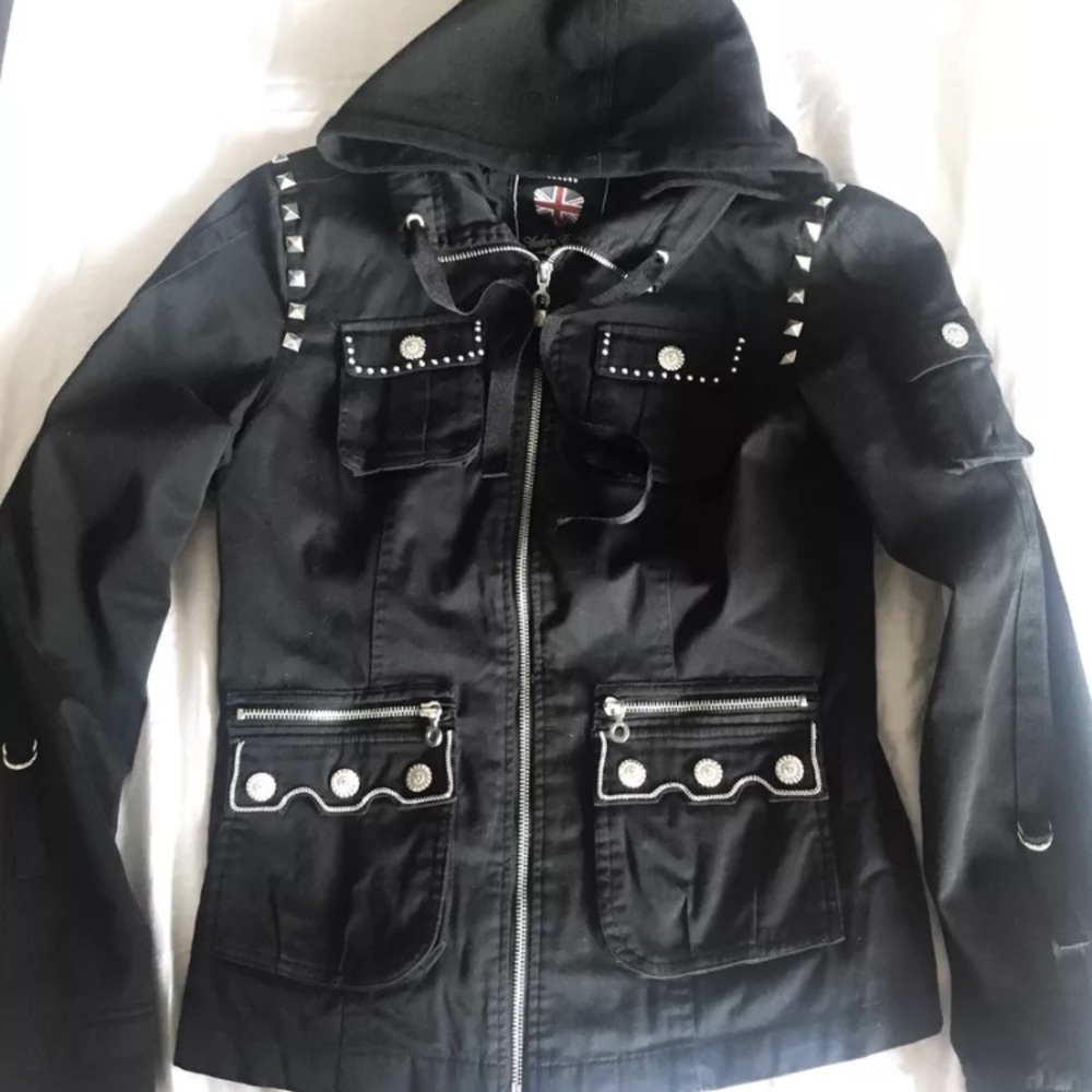 Pepe Jeans London Black Embellished Jacket